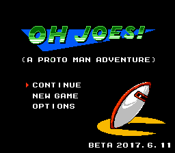OH JOES! Phusion Protoype Title Screen